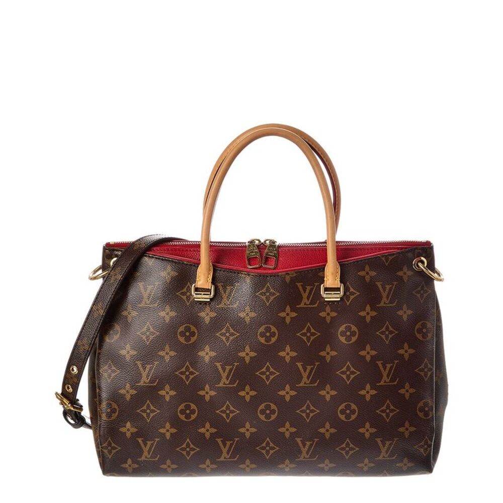 Louis Vuitton Brown Monogram Coated Canvas Pallas Mm (Authentic Pre-Loved)